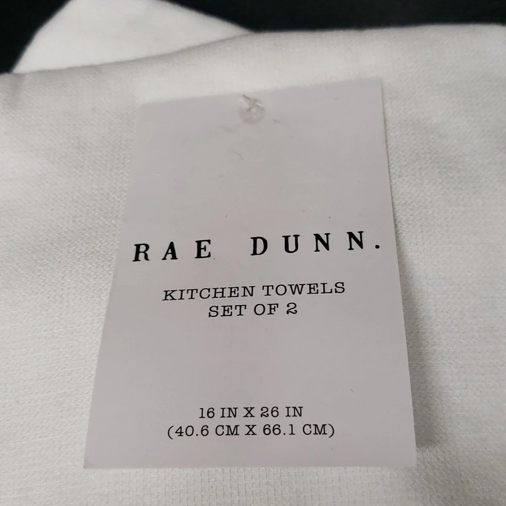 Rae Dunn NWT Set of 2 Kitchen Towels, 